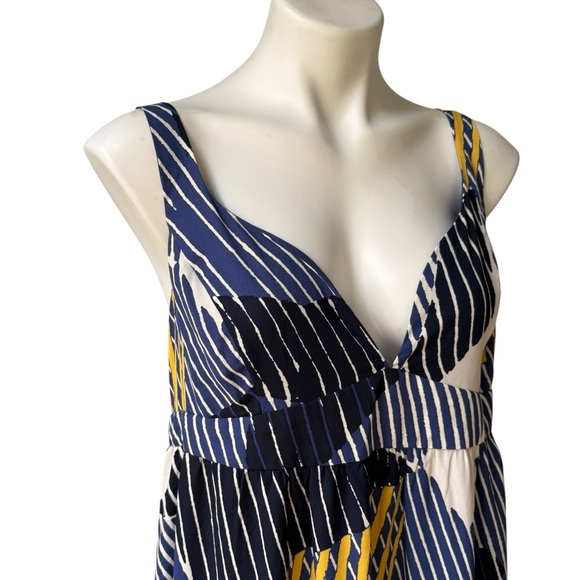 NWT, Banana Republic Factory Empire-Waist Midi Dress, Granite Blue, Sz 16 - Picture 8 of 16